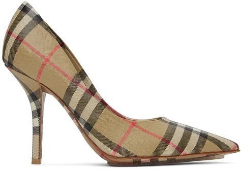 burberry classic check heels
